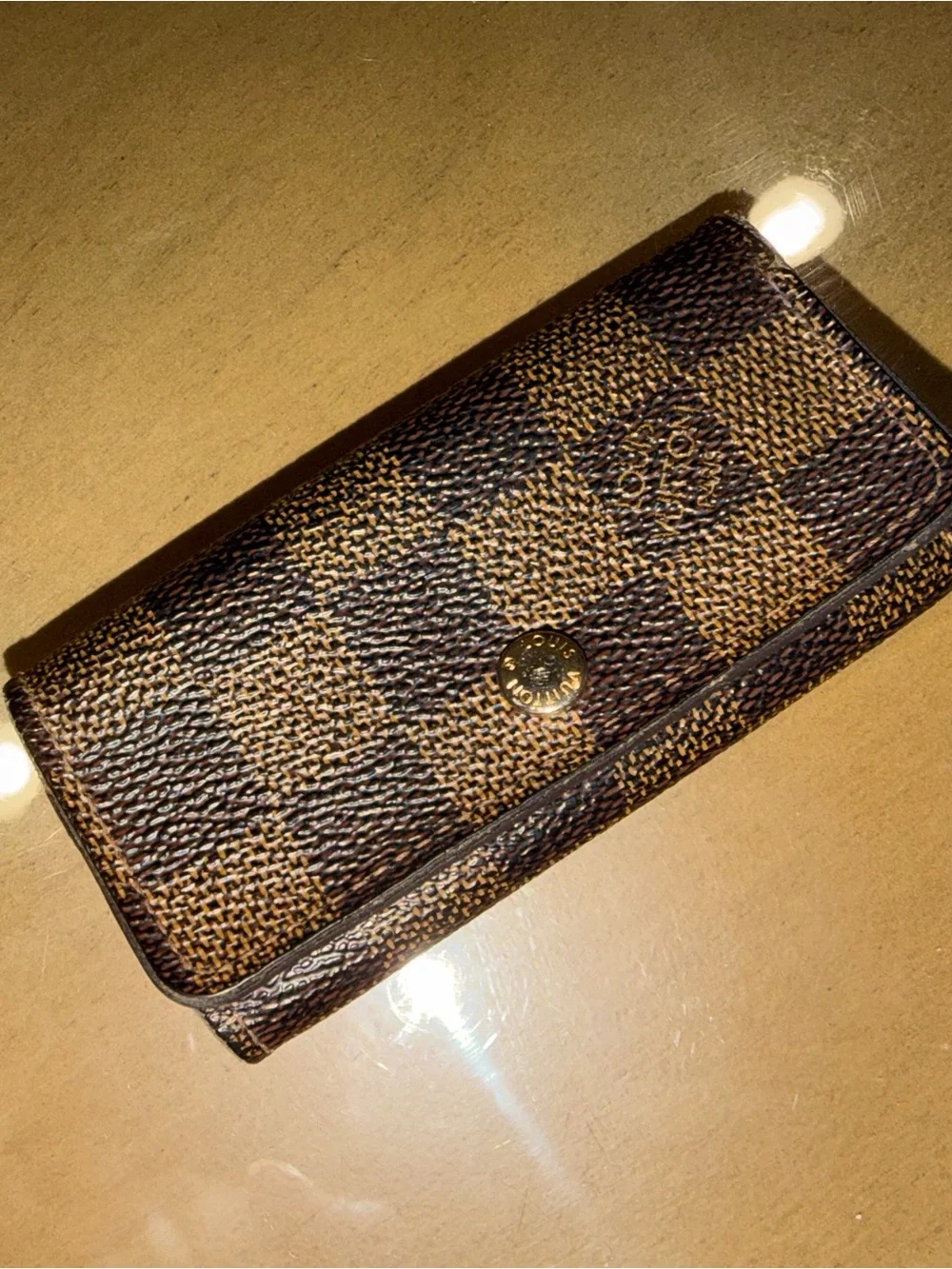 Louis Vuitton Damier Ebene Brown Check Key Holder